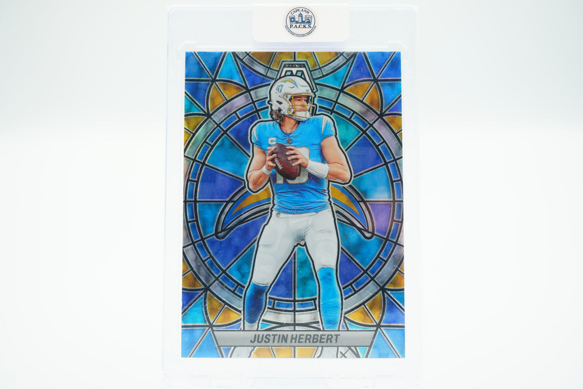2023 Football Panini Mosaic Justin Herbert #SG-8 Stained Glass!!
