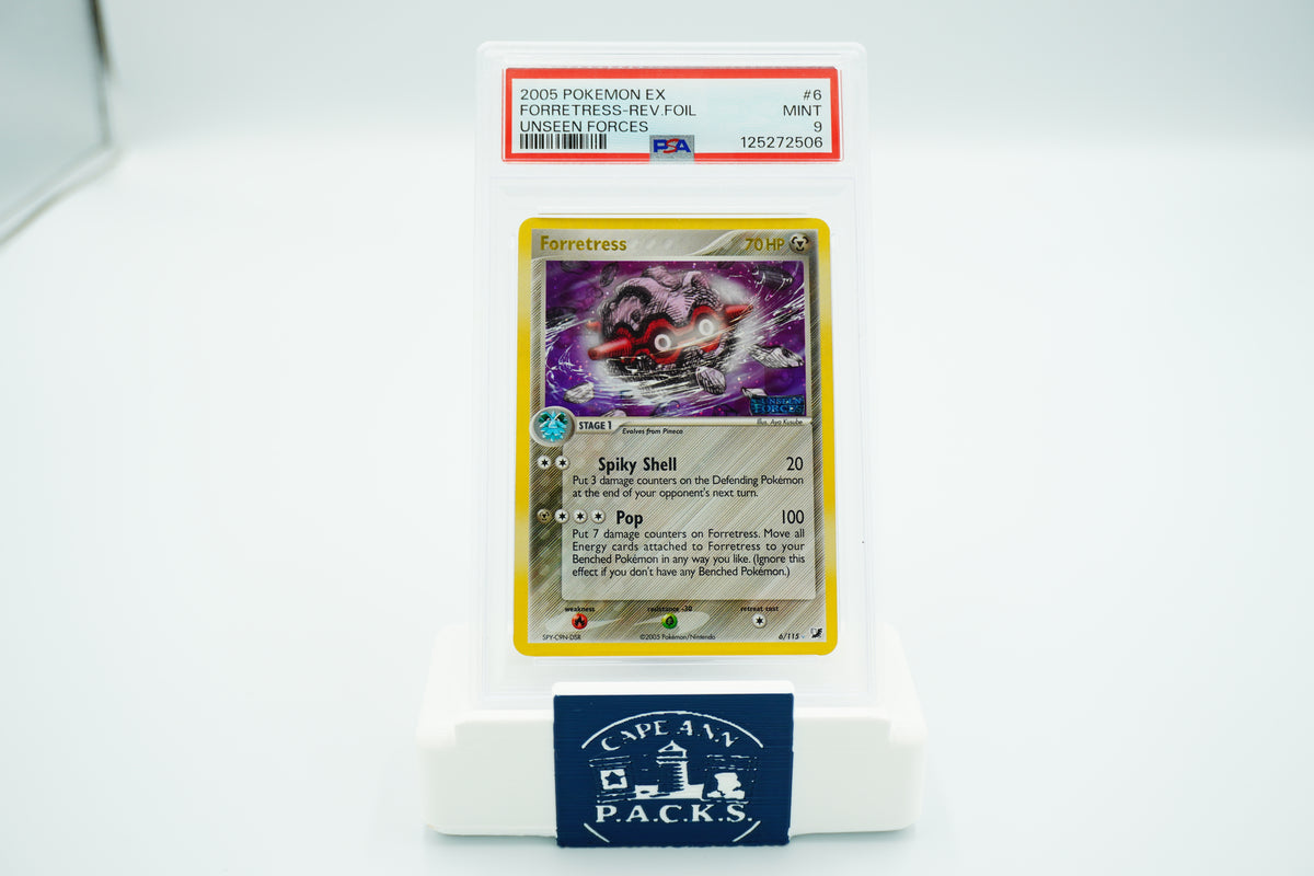 2025 POKEMON Ex Forretress Reverse Foil Unseen Forces PSA 9