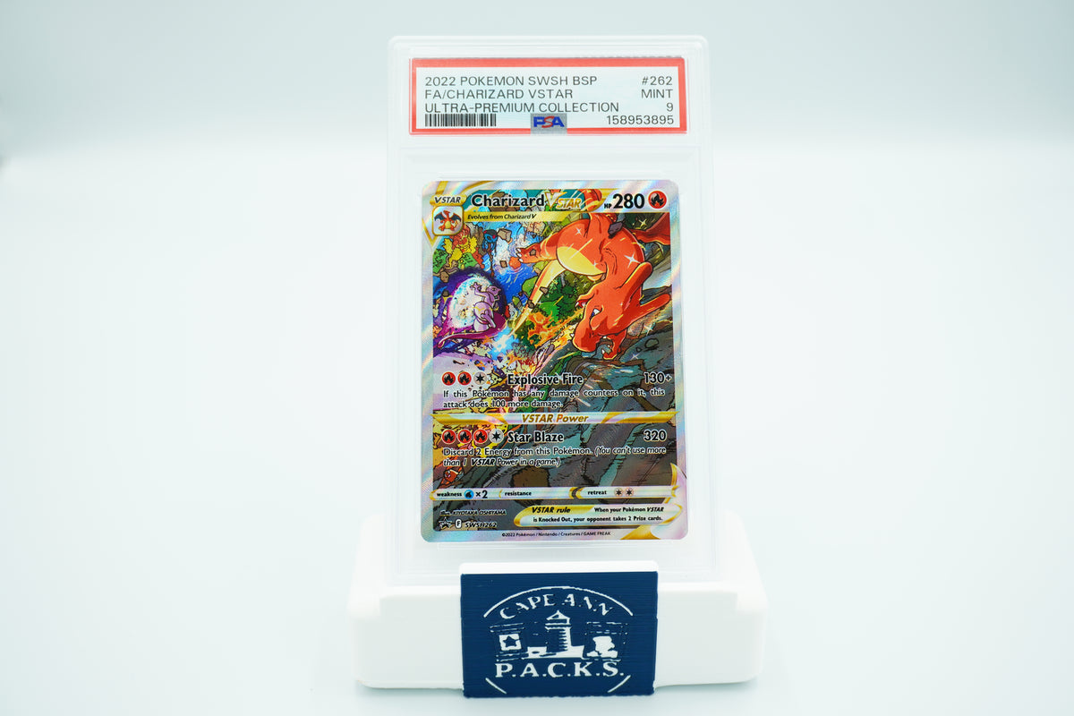 2022 POKEMON Sword & Shield Charizard Vmax Black Star Promo PSA 9